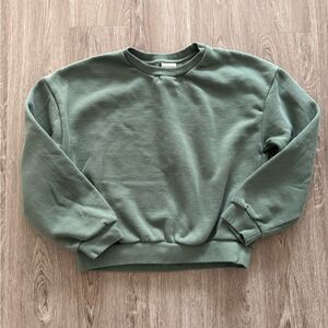 Pull&Bear Olive Crewneck Sweater